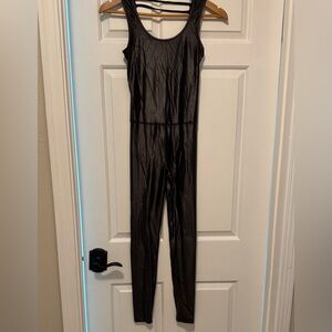 Koral Shiny Black Jumpsuit